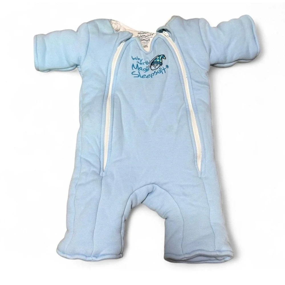 Baby Merlin's Magic Sleepsuit Blue Small 3-6 Months 12-18 lbs Sleep Sack